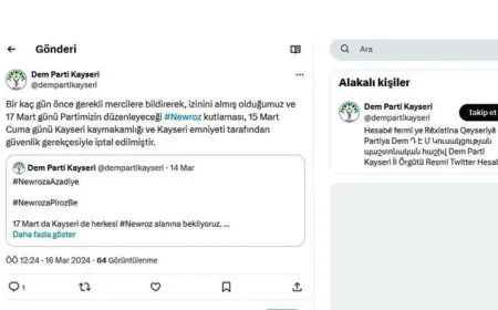 Newroza li Qeyseriyê hat qedexekirin