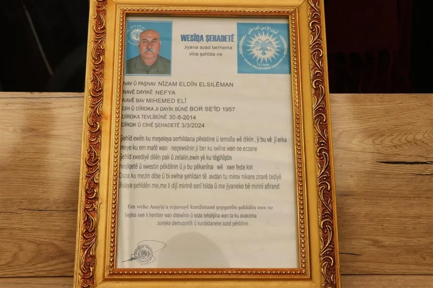 Ji konê sersaxiyê yê şehîd Nîzamedîn: Em ê rêya şehîdan bişopînin
