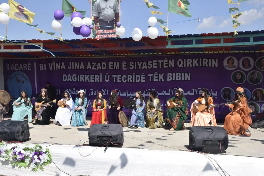 Di çalakiyên li Cizîrê de banga parastina destkeftiyên jinan