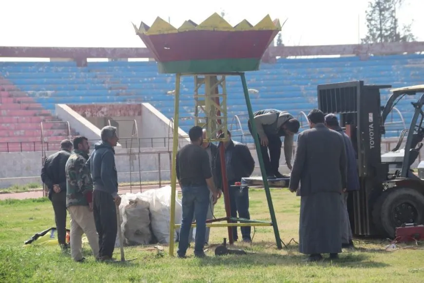 Qada Newrozê ya li Reqayê hat xemilandin