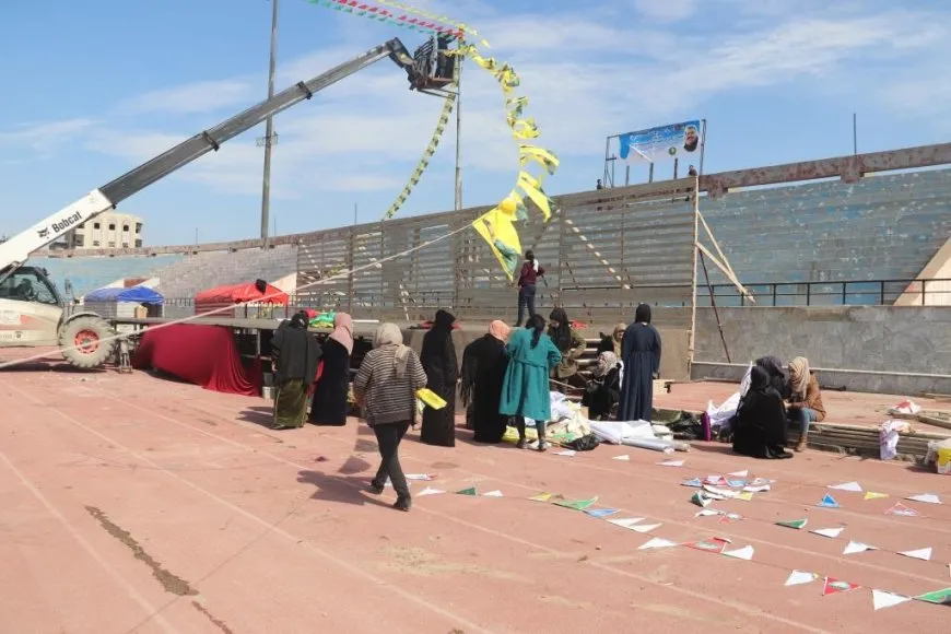 Qada Newrozê ya li Reqayê hat xemilandin