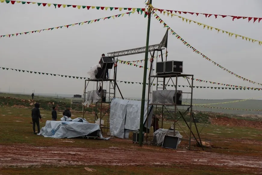 Newroza Kobanê, Şehba û Helebê ji ber barana dijwar taloq bû