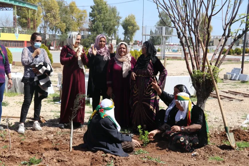 Li Qamişloyê bi boneya 4`ê Nîsanê dar hatin çandin