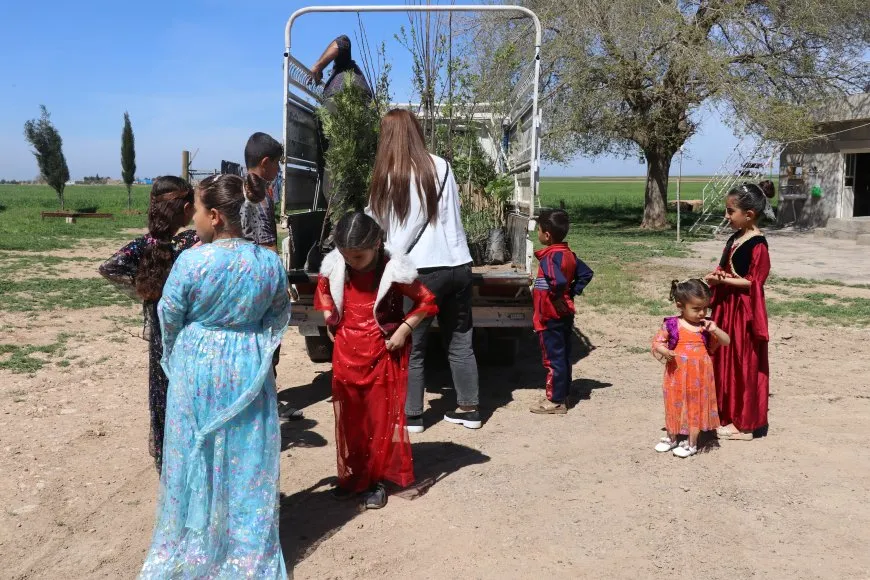 Zarokên Qamişlo 100 darên fêkî çandin
