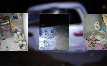 Di topbarana dewleta Tirk de nîvê mala şêniyekî hilweşiya