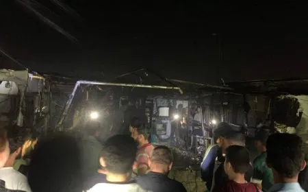 Li Dihokê agir bi kampa Şarya ya Êzidî ket