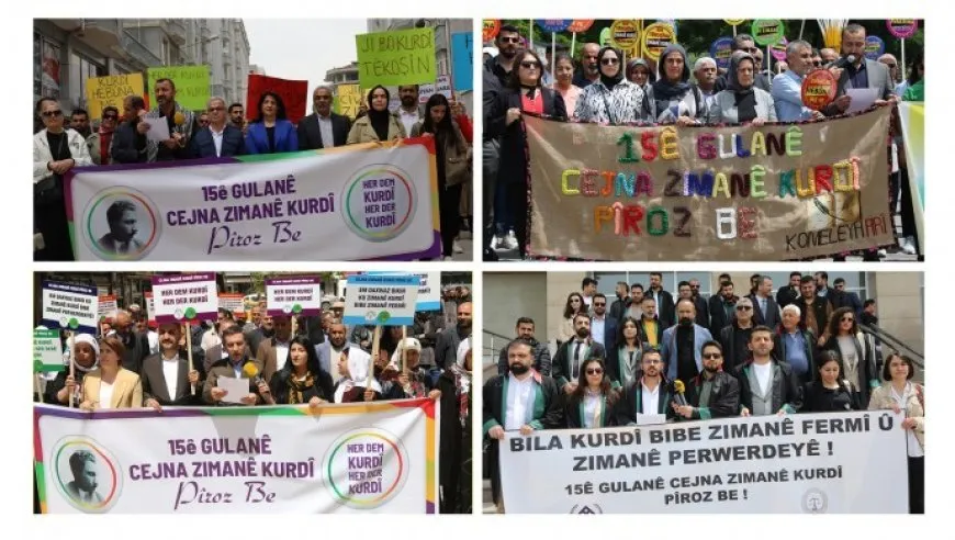 Li bakurê Kurdistan û Tirkiyê meşin Cejna Zimanê Kurdî 