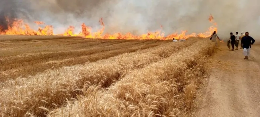 Los bomberos logran extinguir el incendio en Girkê Legê 