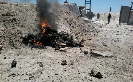 DAIŞˊê bi erebeyeke bombebarkirî nuqteyeke QSDˊê hedef girt