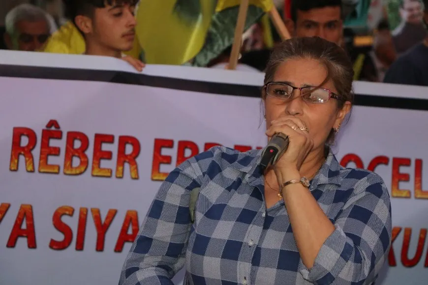 Xelkê Helebê ji bo azadiya Rêber Abdullah Ocalan meşiyan