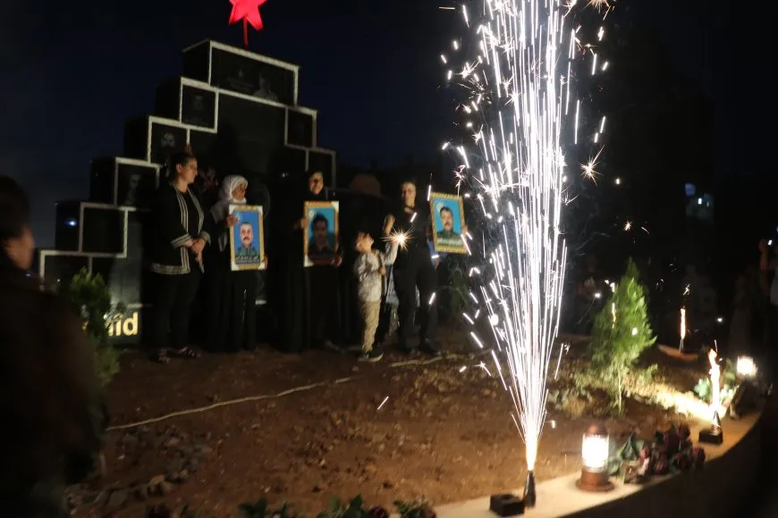 Li Qamişlo perde ji ser peykerên şehîdan hat rakirin