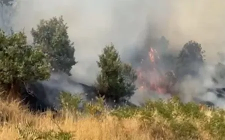 Di encama bombebarana balafiran de gundên Amêdîyê şewat derket