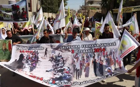 Di salvegera komkujiyê de peyamên piştgiriya ji Şengalê re