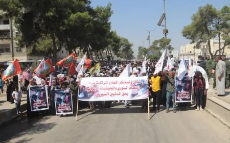 Li Reqayê meşa li dijî komkujiya hikumeta Şamê