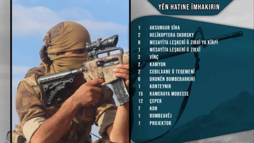 Bîlançoya Tîrmehê: SÎHA'yek û 2 helîkopter hatin xistin, 56 dagirker hatin cezakirin