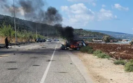 Îsraîlê li başûrê Lubnanê erebeyek kir hedef: 2 kes hatin kuştin