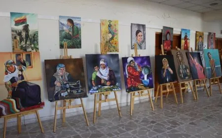Di Festîvala Şehîd Berçem de tabloyên şêwekariyê hatin pêşandan