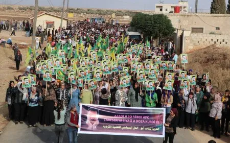 Li Şehbayê ji bo azadiya Rêber Abdullah Ocalan meş
