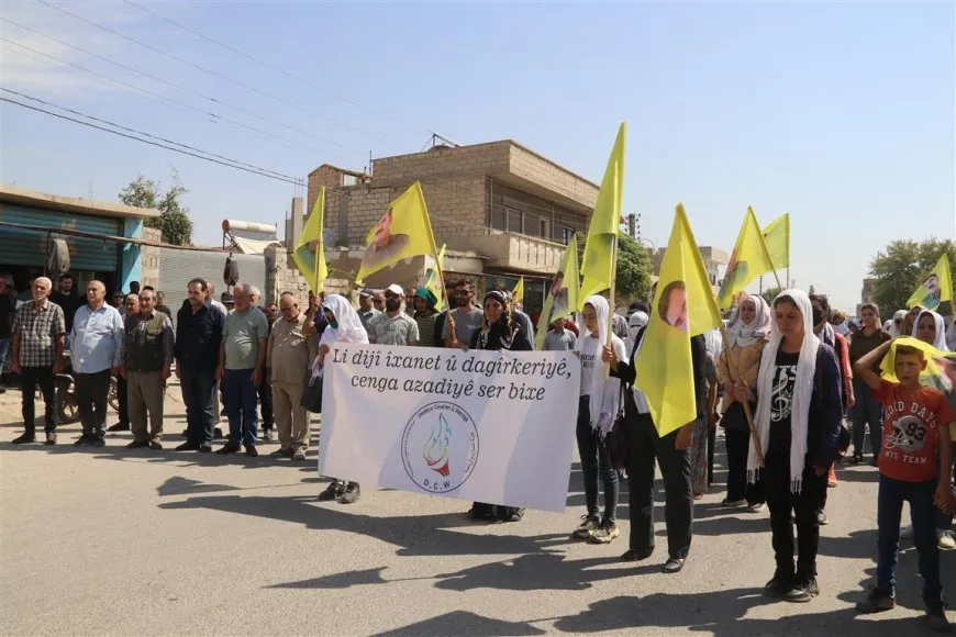 Xelkê Amûdê li dijî êriş û tecrîdê meşiyan