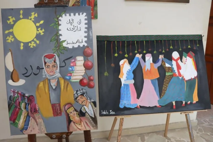 Di Festîvala Şehîd Berçem de tabloyên şêwekariyê hatin pêşandan