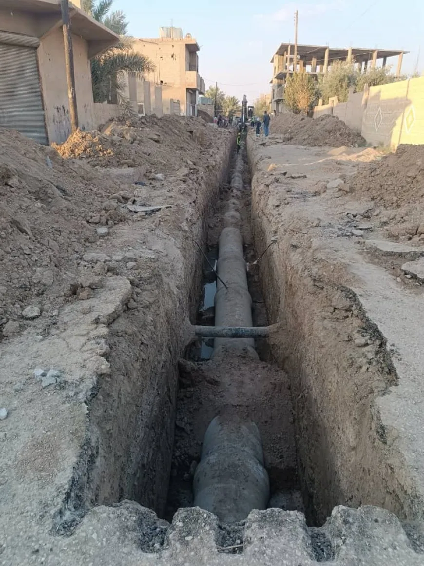 Şaredariyên Dêrazorê projeyên kanalîzasyonê dane destpêkirin