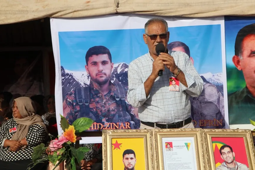 Xelkê li Şehbayê sersaxî da malbata şehîd Azad Efrîn
