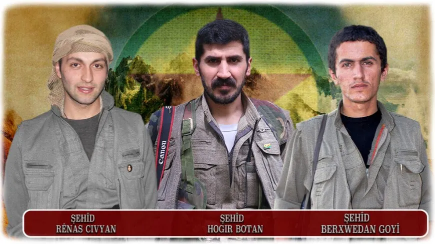 HPG'ê nasnameya 3 şehîdan eşkere kir