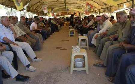 Şêniyên Qamişloyê sersaxî dan malbata şehîd Elî El Ewed