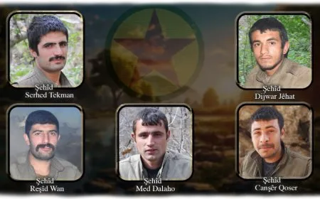 HPG'ê nasnameyên 5 şehîdan aşkera kirin