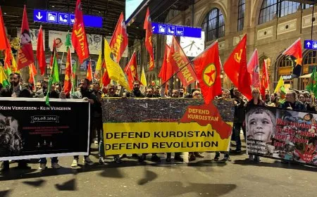 Kurdistaniyên li Swîsreyê êrişên dewleta Tirk şermezar kirin