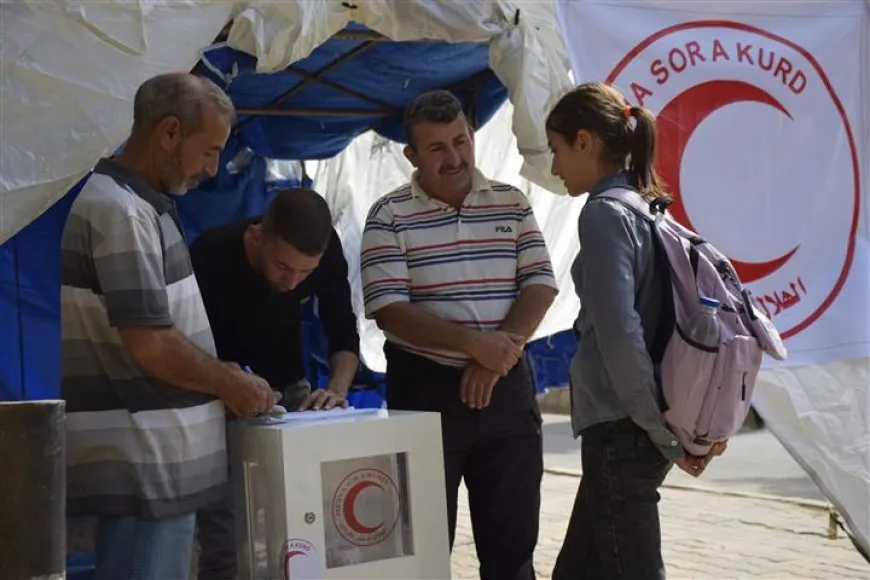 Li Til Temirê ji bo koçberan alîkariyê kom dikin