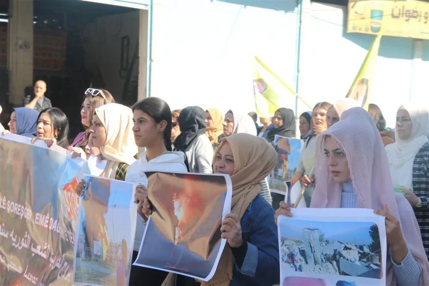 Xelkê Dêrik û Amûdê li dijî êrişan daketin qadan