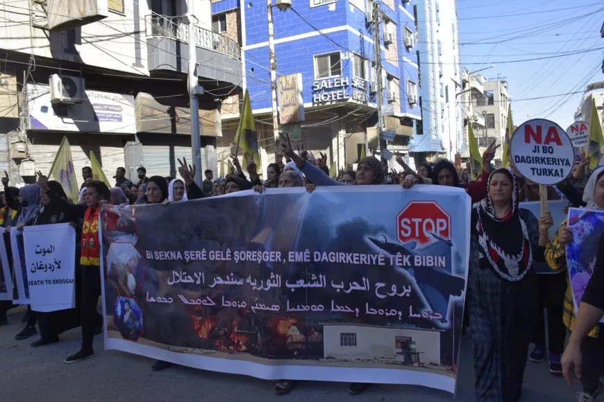 Li Qamişlo û Kobanê li dijî êrişan meş