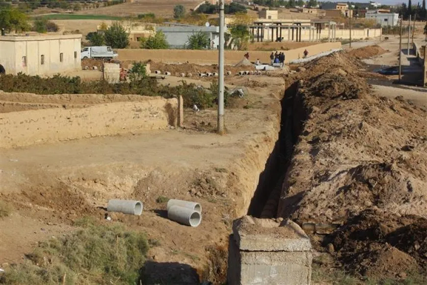 Şaredariya Til Temirê kanalîzasyonê nû dike