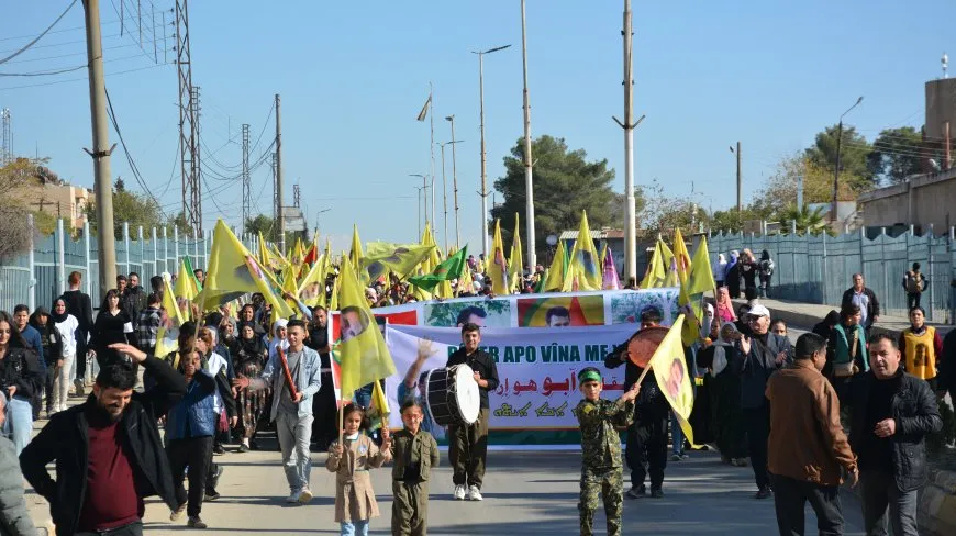 Li Qamişlo û Girkê Legê meş: Rêber Apo vîna me ye
