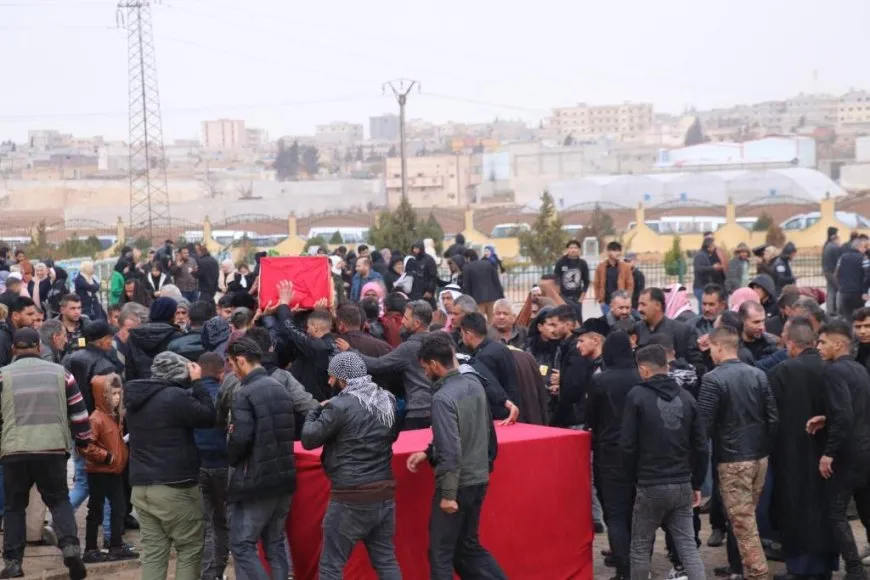 Xelkê Minbicê şehîd Hesen Betran oxir kir