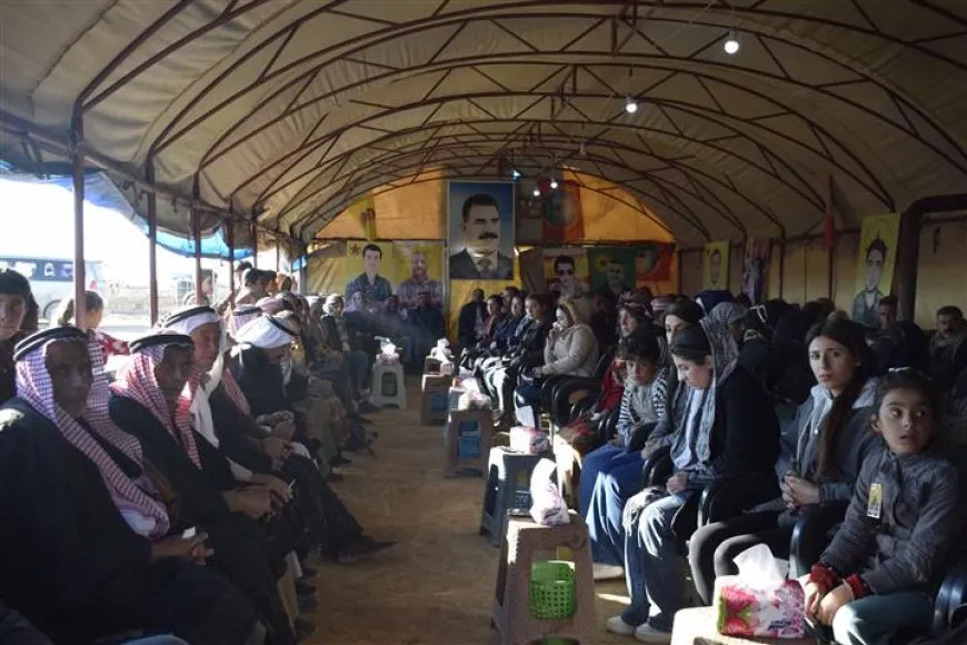 Xelkê Til Temirê sersaxî da malbata şehîd Remedan El Salim
