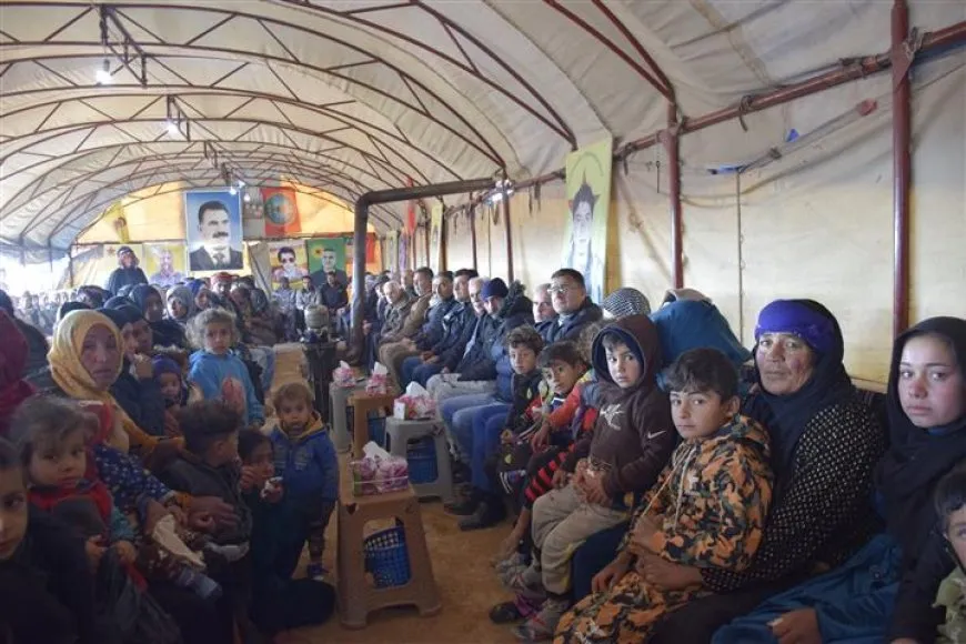 Xelkê Til Temirê sersaxî da malbata şehîd Remedan El Salim