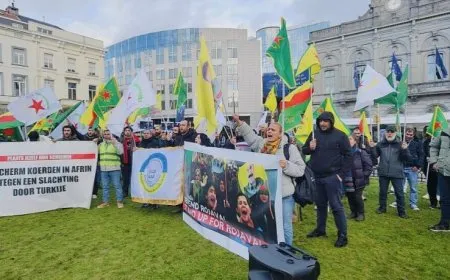 Li Belçîkayê êrişên li ser Bakur û Rojhilatê Sûriyeyê hatin protestokirin