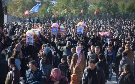 6 şehîd li Kobanê bi merasîmeke biheybet hatin oxirkirin