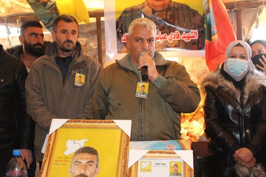 Xelkê Til Birakê sersaxî da malbata şehîd Fadî El Xalid