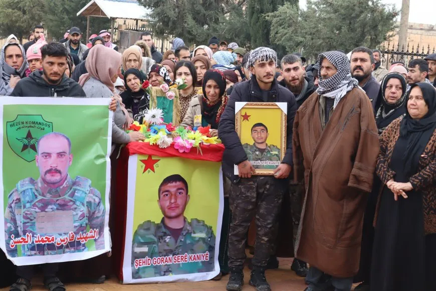 Şêniyên Hesekê cenazeyê 2 şehîdan spartin axê