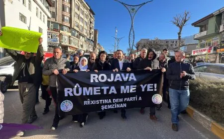 Li Şemzînanê bi meşeke girseyî êrişên li ser Rojava hatin şermezarkirin