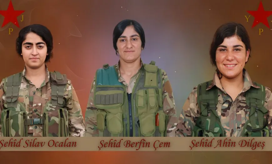YPJ: Şervanên me Berfîn Çem, Ahîn Dilgeş û Silav Ocalan tev li karwanê nemiran bûn