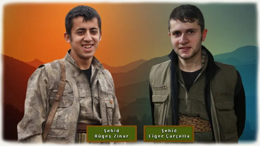 HPG'ê nasnameya 2 gerîlayên şehîd eşkere kir