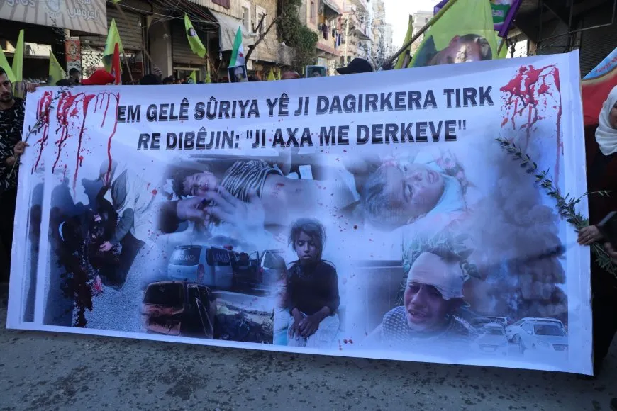 Bi hezaran piştgiriya berxwedana li bendava Tişrînê kir