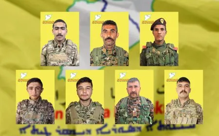 QSD’ê nasnameyên 7 cangoriyên di dem û cihên cuda de şehîd bûne, aşkera kirin