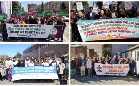Li bakurê Kurdistan û Tirkiyeyê çalakiyên 21’ê Sibatê hatin lidarxistin
