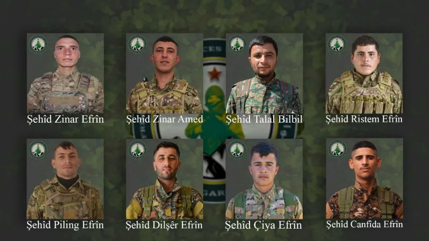 HRE’yê şehadeta 8 şervanên xwe ragihand