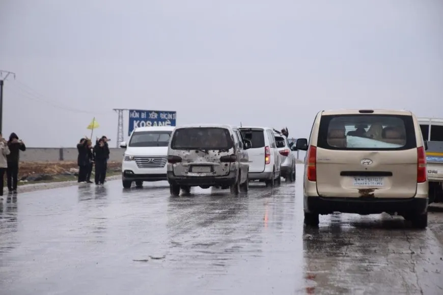 Çaremîn karwanê xelkê Kobanê ber bi bendava Tişrînê ve diçe